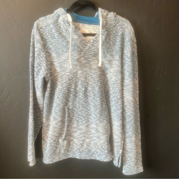 Hang Ten Hoodie Pullover Sweatshirt
Purple Heather Size: L Blue and White - Picture 1 of 14